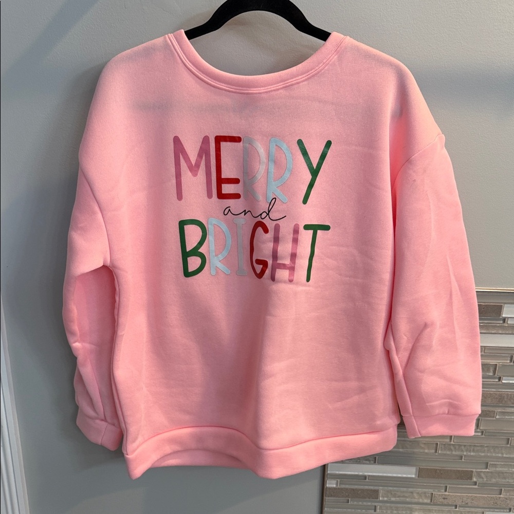 Pink 'Merry and Bright' Sweatshirt